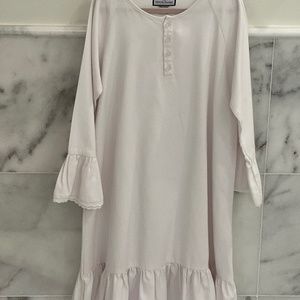 Petite Plume Size 8, Girls White Nightgown 4 button ,Lace Botton and Lace